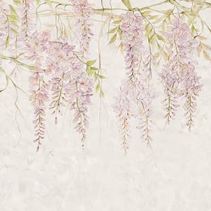 fototapet floral cu glicina