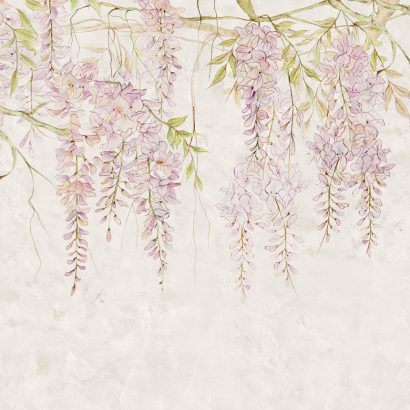 fototapet floral cu glicina