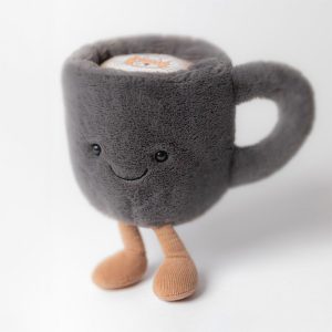 breloc jellycat grey cup coffe