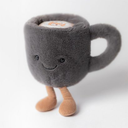 breloc jellycat grey cup coffe